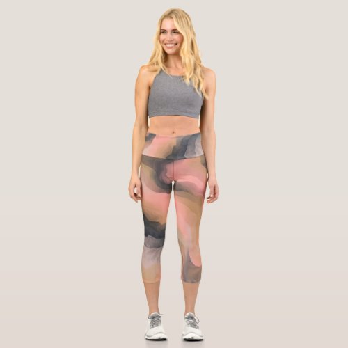 Abstract lower Antelope Canyon Capri Leggings