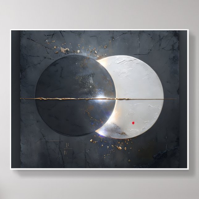 Abstract Lunar Eclipse  Acrylic Photo Tile (Front Set)