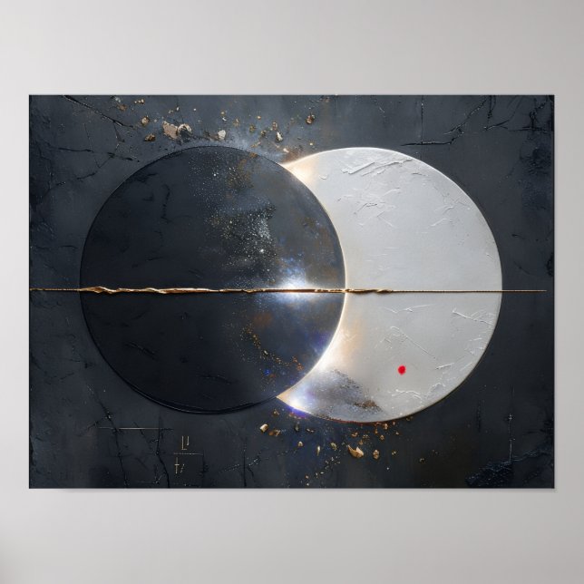 Abstract Lunar Eclipse Poster,   Paper (Matte) Poster (Front)