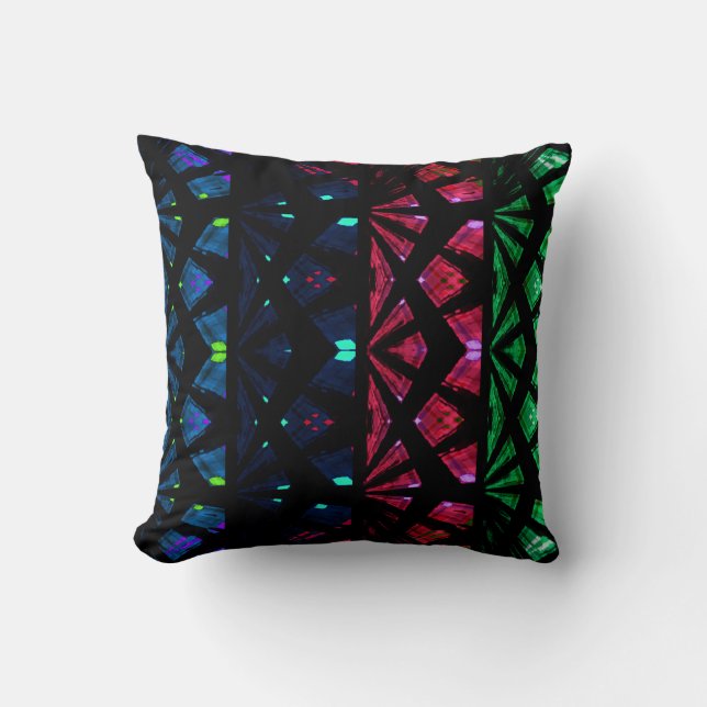 Abstract Lunch! Throw Pillow (Front)