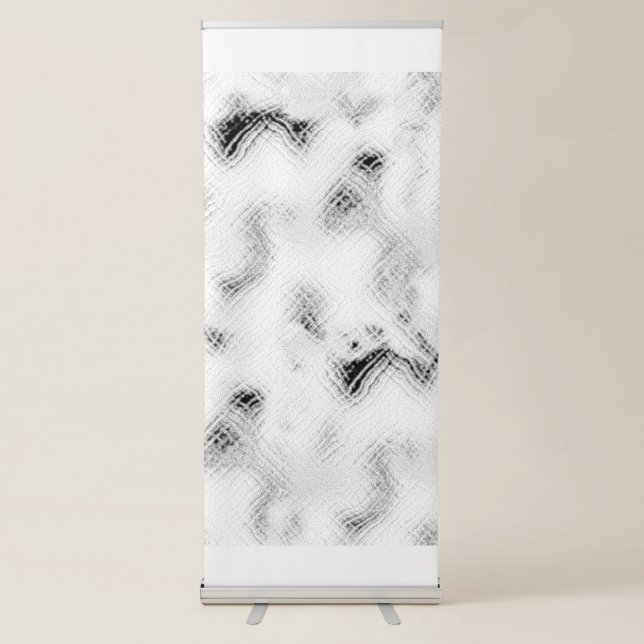 Abstract Luxe Banner | Modern Monochrome Display (Front)