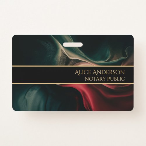 Abstract luxury black red green gold elegant glam badge