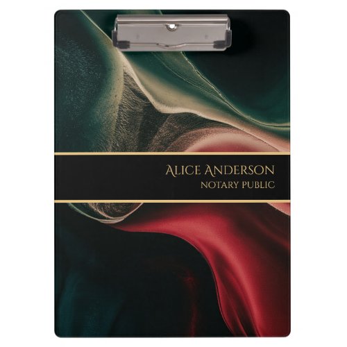 Abstract luxury black red green gold Office Clipboard