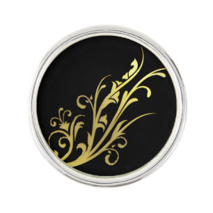 Abstract Luxury Faux Gold Flower Pin