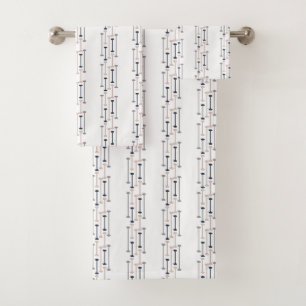 Abstract Luxury Geometric Fashion Pattern  Bath Towel Set