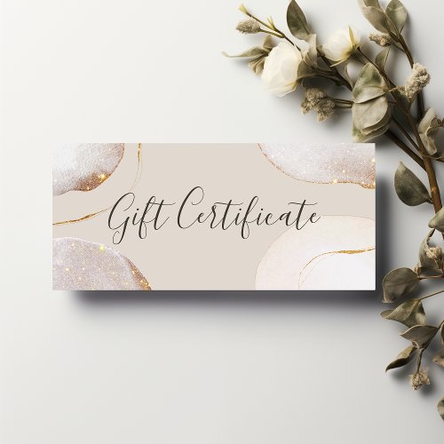 Abstract Luxury Watercolor Gift Certificate