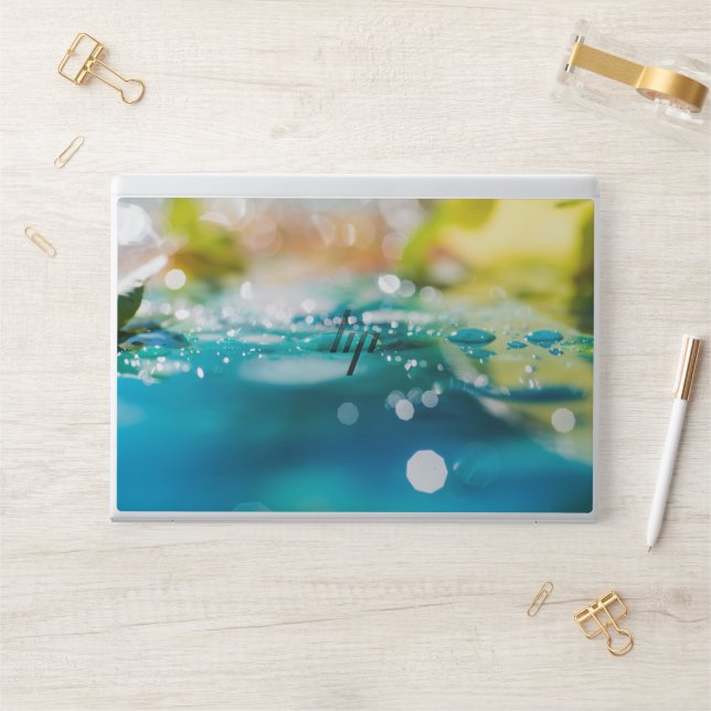 Abstract Macro Water HP Laptop Skin (Desk)