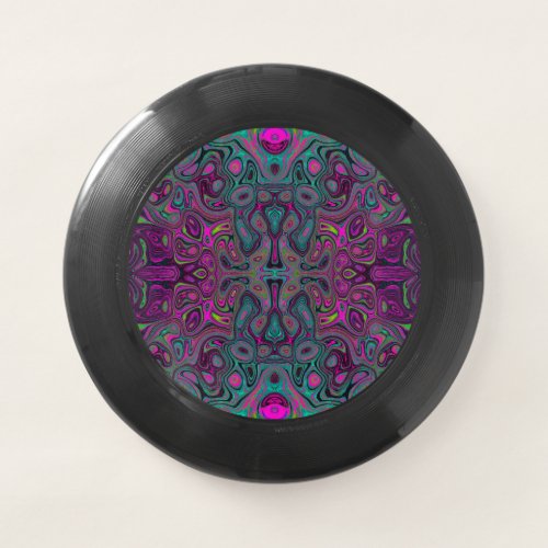 Abstract Magenta and Teal Blue Groovy Pattern Wham_O Frisbee