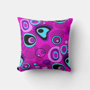 Abstract Magenta Throw Pillow