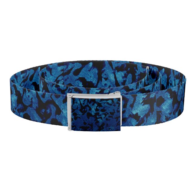 Abstract Magic - Navy Blue Grunge Black Belt (Coil)