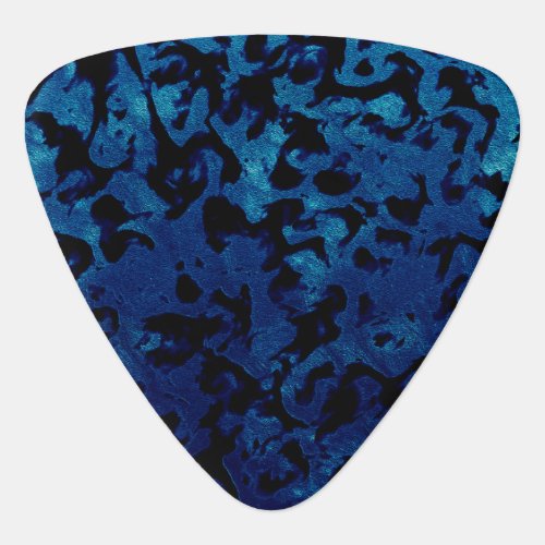 Abstract Magic _ Navy Blue Grunge Black Guitar Pick