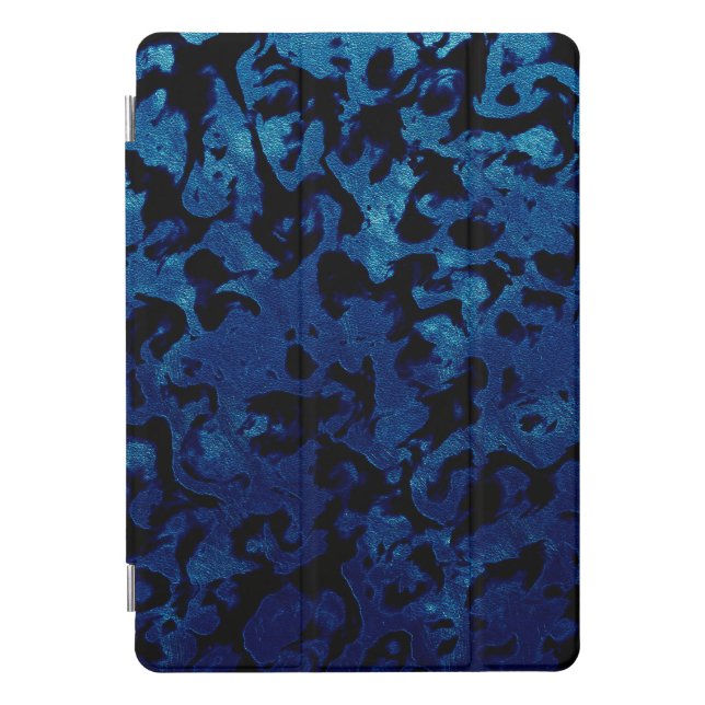 Abstract Magic - Navy Blue Grunge Black iPad Pro Cover (Front)