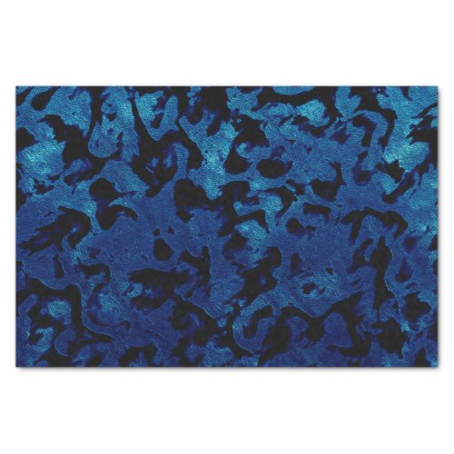 Abstract Magic _ Navy Blue Grunge Black Tissue Paper