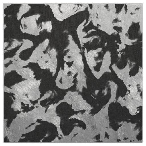 Abstract Magic - Silver Black Fabric