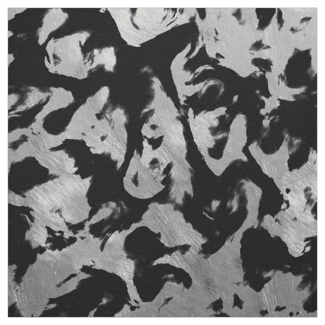 Abstract Magic - Silver Black Fabric (Swatch)
