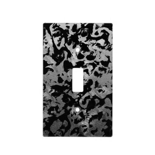 Abstract Magic _ Silver Black Light Switch Cover