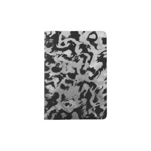Abstract Magic - Silver Black Passport Holder