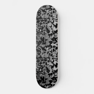 Abstract Magic - Silver Black Skateboard Deck