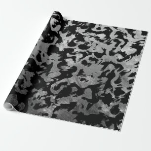 Abstract Magic - Silver Black Wrapping Paper