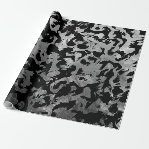 Abstract Magic _ Silver Black Wrapping Paper