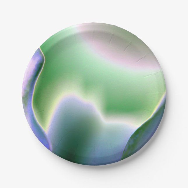 Abstract Magical Colors Paper Plate (Front)