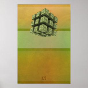 Abstract Magnetism 04 Mod 01 : Beginner's Mind Poster