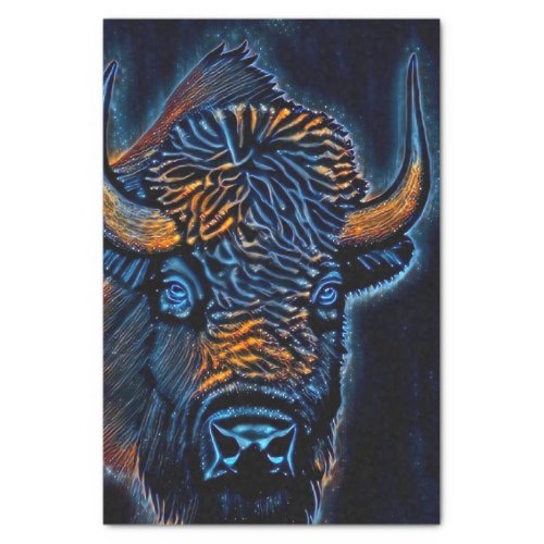 Abstract Majestic Bison _ Power And Freedom Tissue Paper