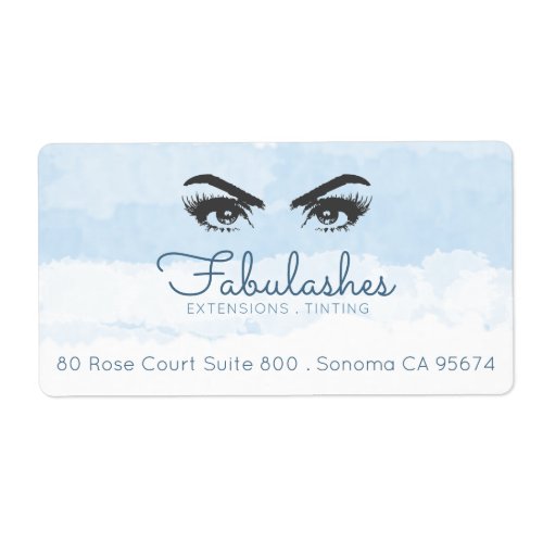 Abstract Makeup Artist Lashes Brows Return Address Label