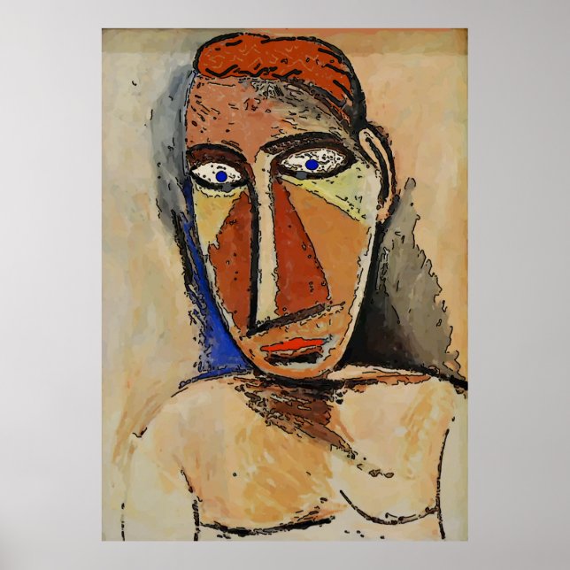 Abstract Man, add text Poster (Front)
