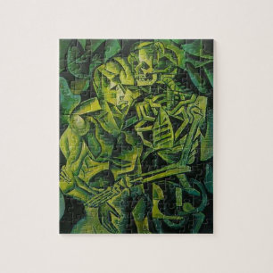 Abstract Man And Skeleton Geometric Art Jigsaw Puzzle