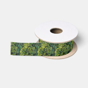 Abstract Man And Skeleton Geometric Art Satin Ribbon