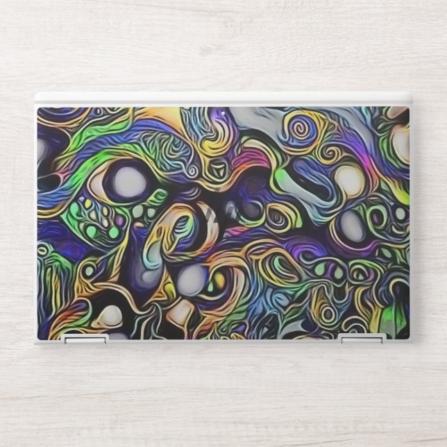 Abstract man portrait HP laptop skin (Front)