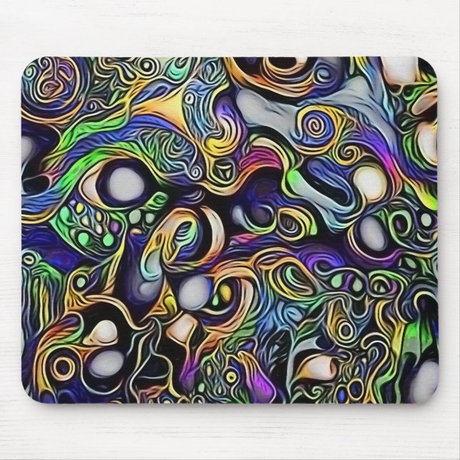 Abstract man portrait mouse pad (Front)