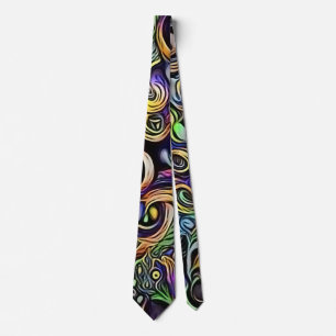 Abstract man portrait neck tie