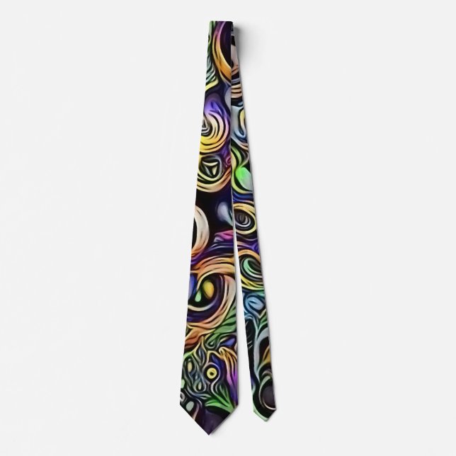 Abstract man portrait neck tie (Front)
