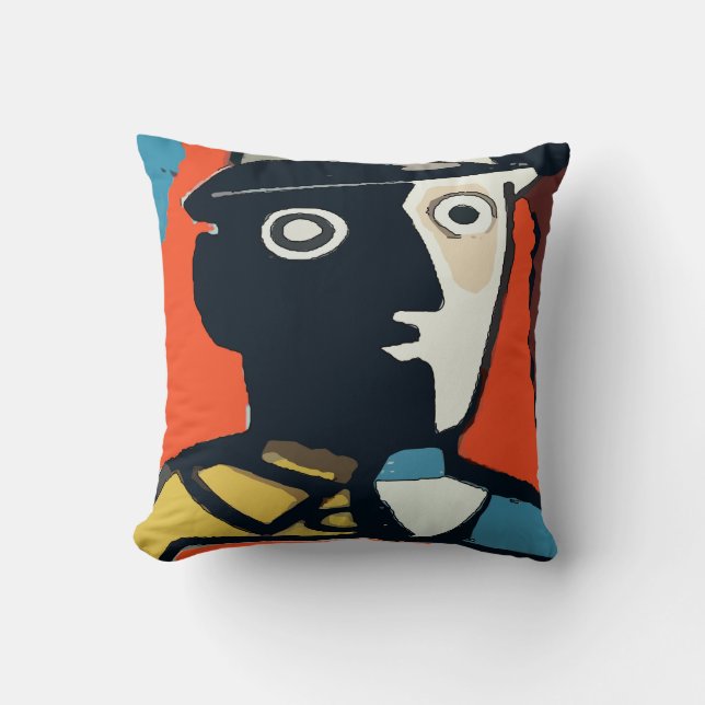 Abstract Man, Throw Pillow (Front)