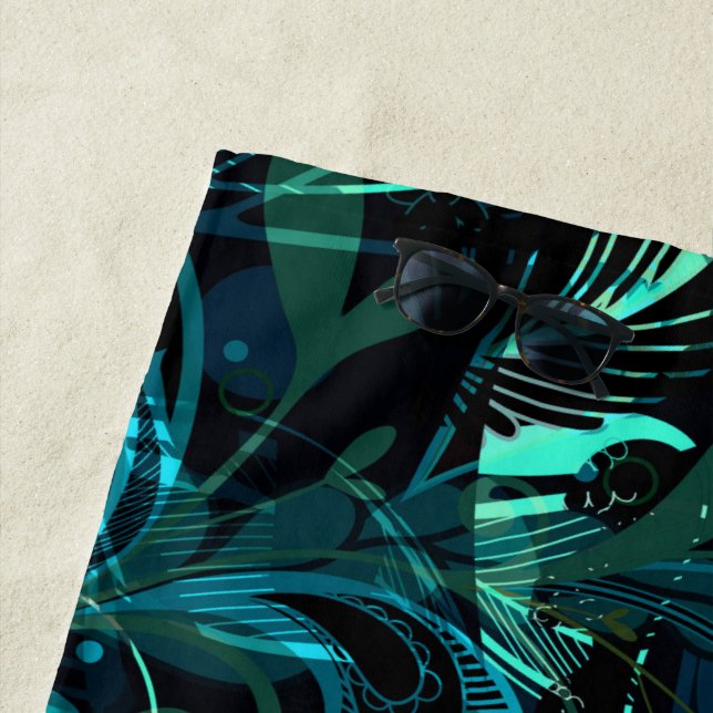 Abstract Mandala 3 Beach Towel (In Situ)