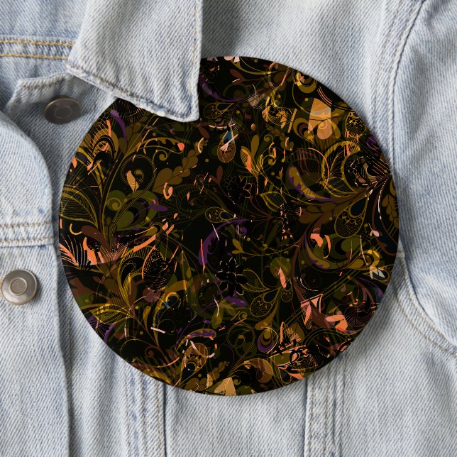 Abstract Mandala 5 Button (In Situ)
