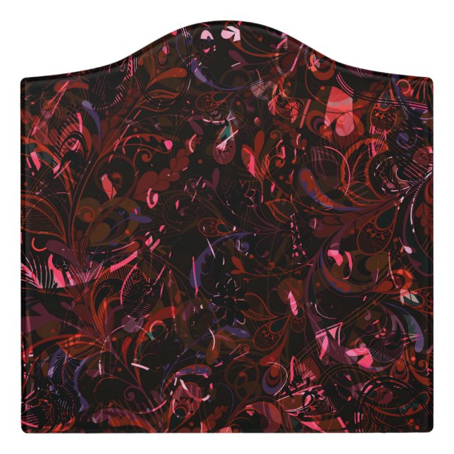 Abstract Mandala 6 Door Sign (Large Crest Front)