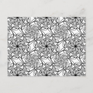 Abstract Mandala Adult Coloring Postcard #2