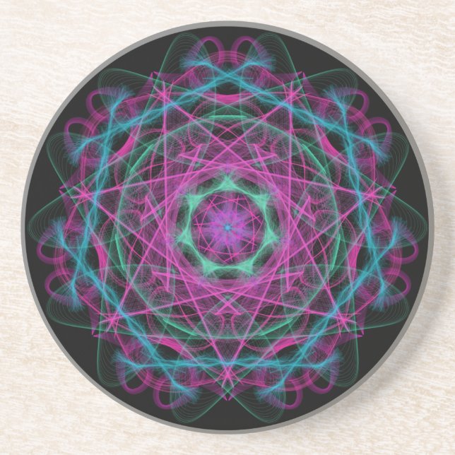Abstract Mandala Coaster (Front)
