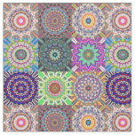 Abstract Mandala Collage Fabric