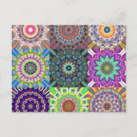 Abstract Mandala Collage Postcard