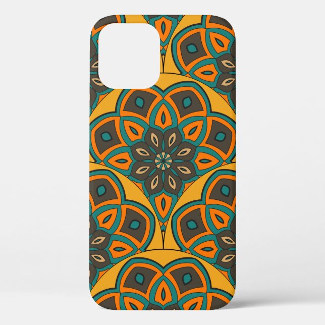 Abstract mandala fish scale seamless pattern. Orna Case-Mate iPhone Case (Back)