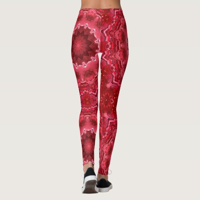 Abstract , mandala , kaleidoscope leggings (Back)