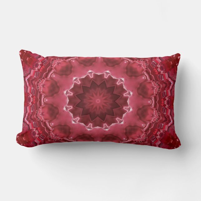 Abstract , mandala , kaleidoscope lumbar pillow (Front)