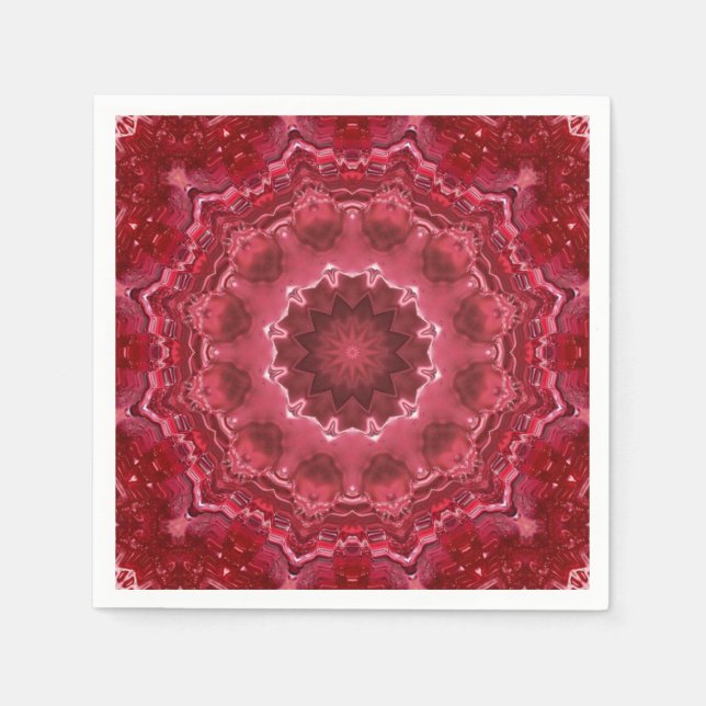 Abstract , mandala , kaleidoscope paper napkins (Front)