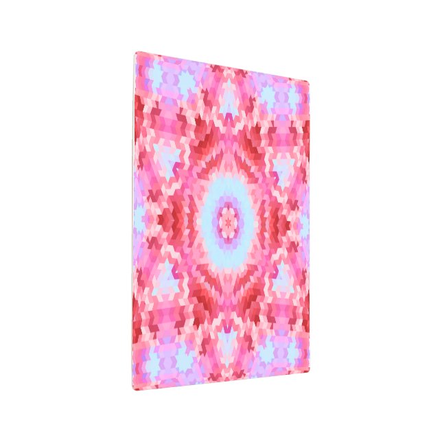 Abstract mandala kaleidoscope round circle shapes metal print (3/4)