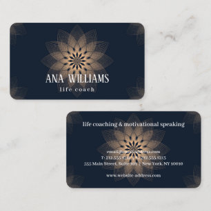 Abstract mandala life teacher business card