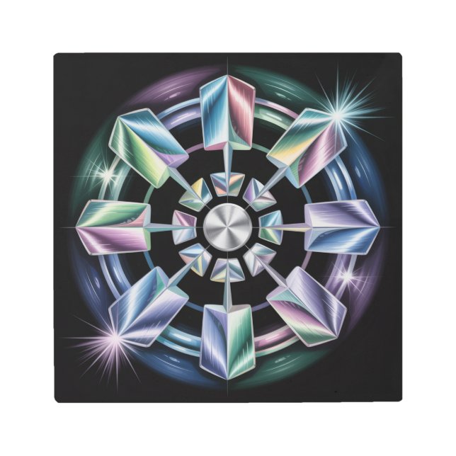 Abstract Mandala Metal Print (Front)